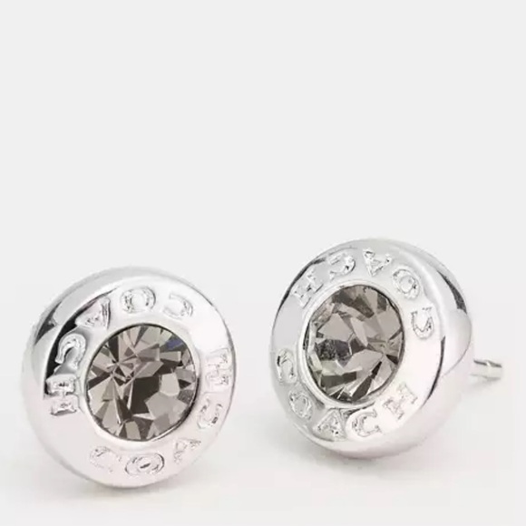 Coach Jewelry - Coach Open Circle Stone Stud Earrings nwt